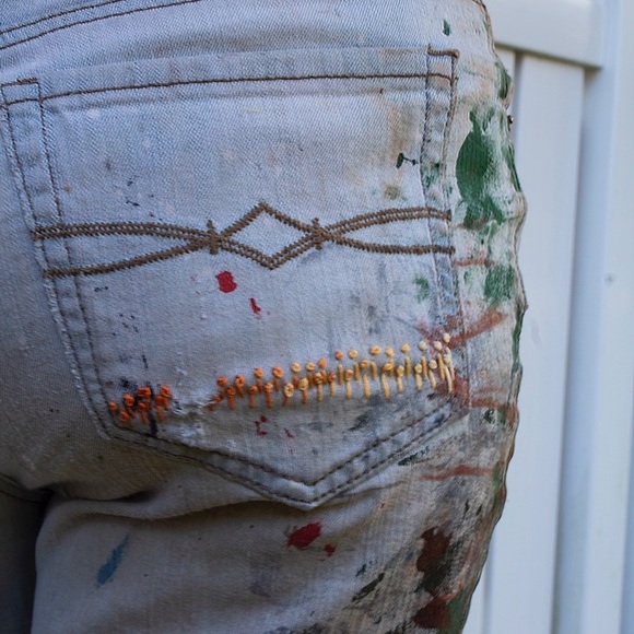 Hand Embroidered Jeans - Picture 8 of 8